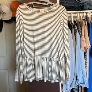 Long sleeve peplum top